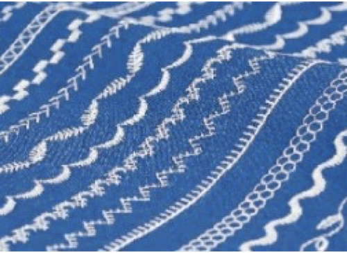 tessuto blu con punti decorativi tessuto blu con punti decorativi